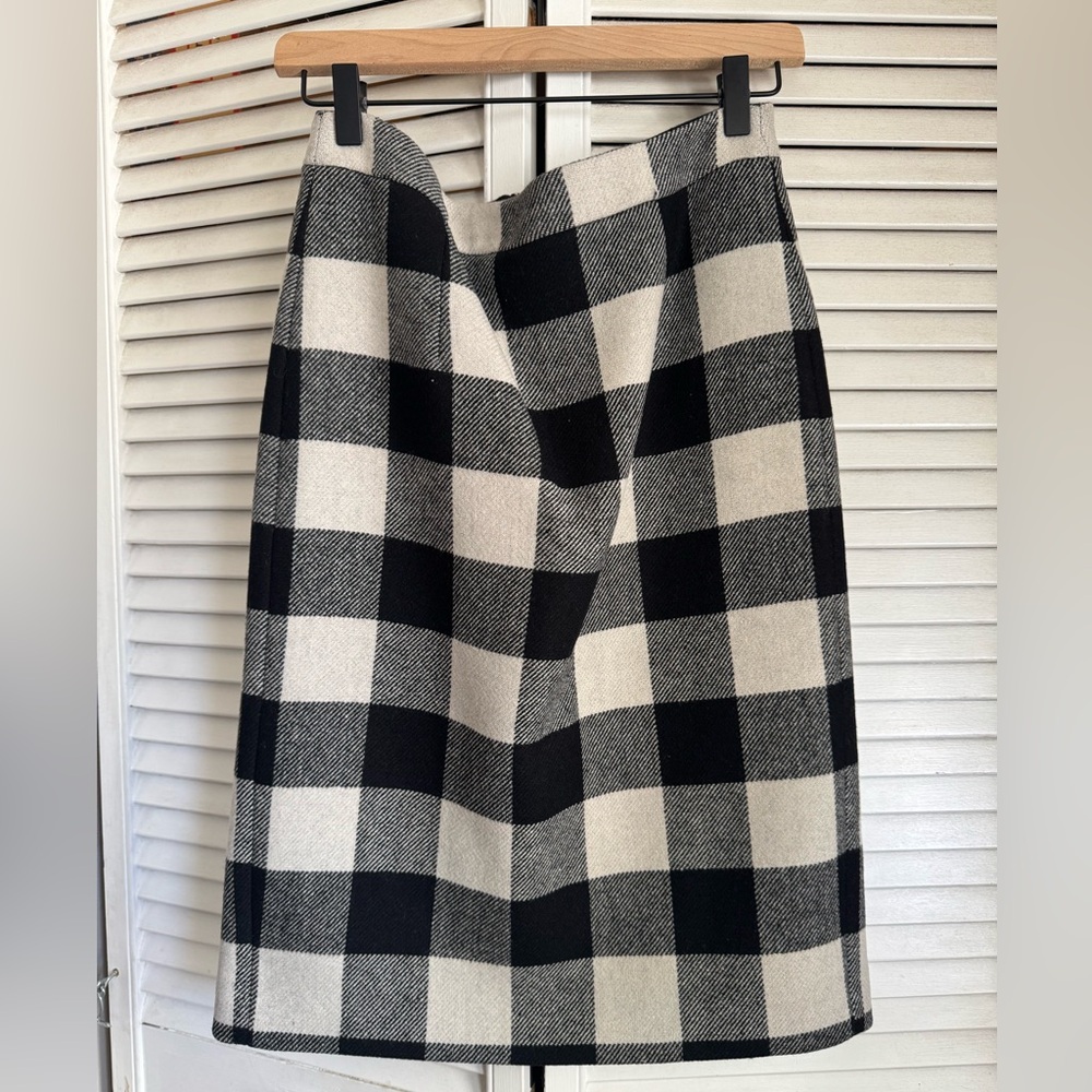 American Retro Buffalo Check Pencil Skirt